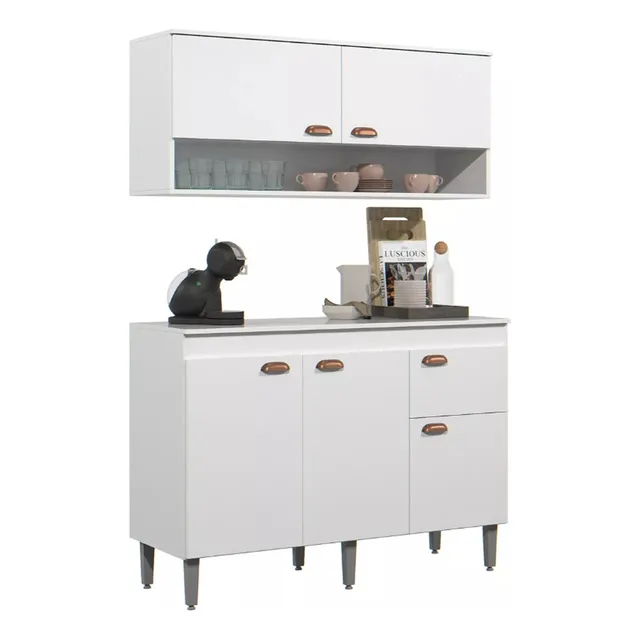 Bajo Mesada Con Tapa 1.05 M + Mueble Aéreo De Cocina - Ltc
