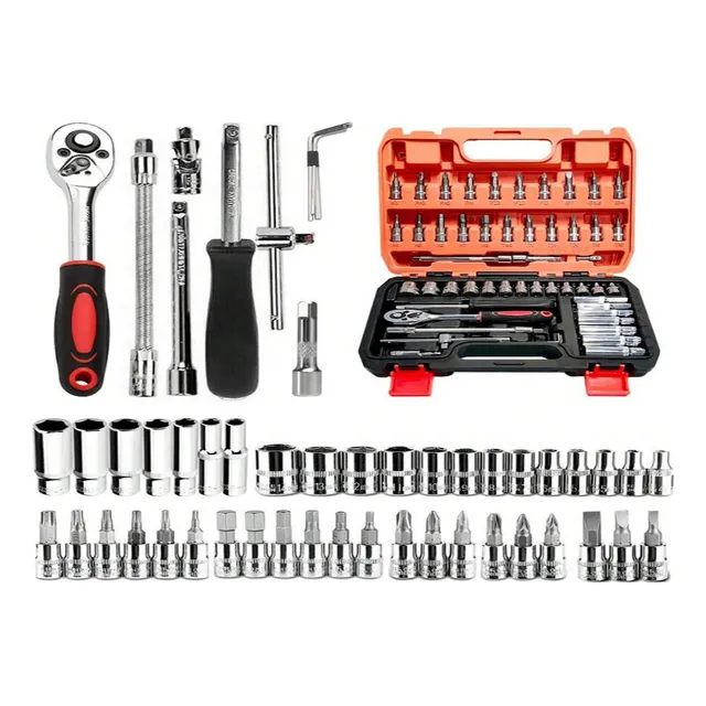 Autocle Juego Herramientas Mecánicas Dados Acerokit Kit 53pc Color Naranja