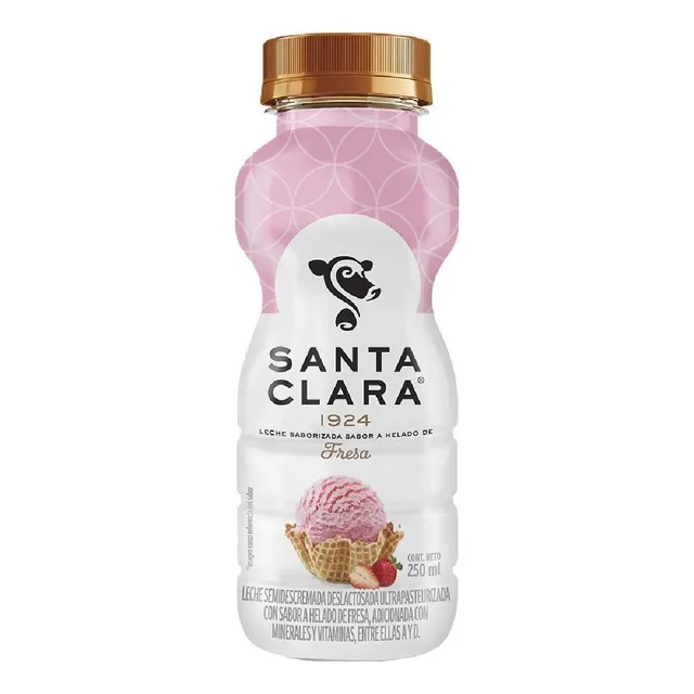 Leche Uht Santa Clara Helado de Fresa 250ml