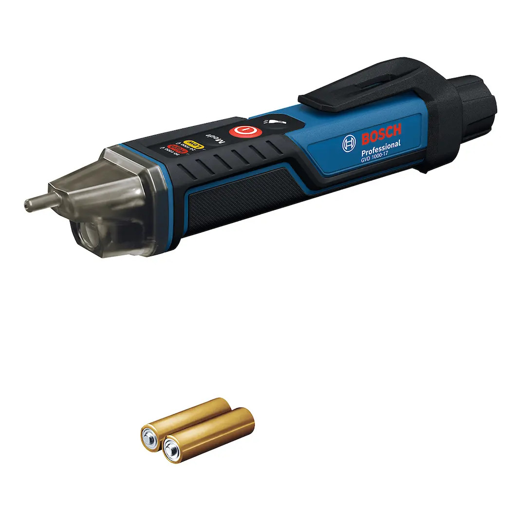 Detector De Tensão Bosch Gvd 1000-17 Bosch Com Lanterna Ip67 Azul