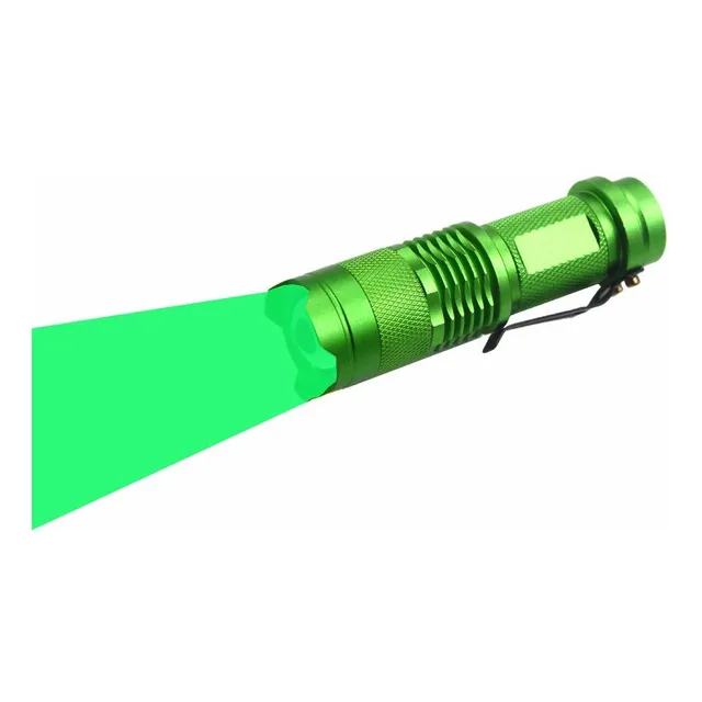 Linterna Led Verde Escalable 3 Modo Largo Alcance
