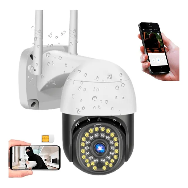 Camara De Seguridad Ptz 360 Sim Card Tecnología 4g Exterior