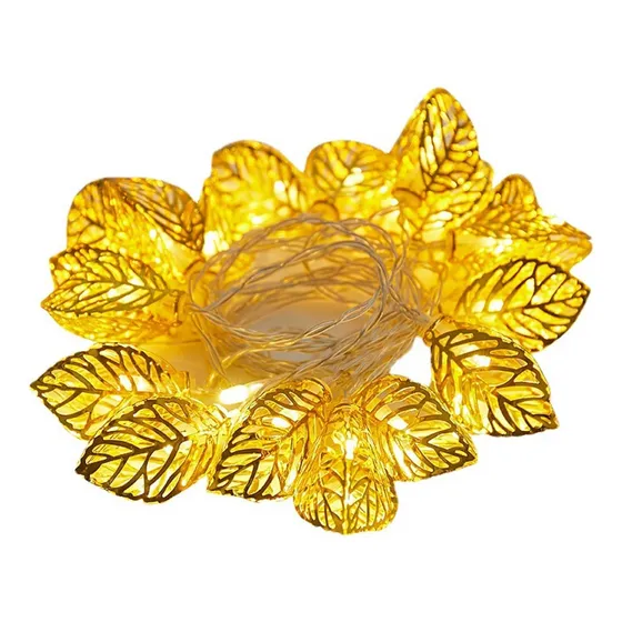 Guirnalda Luz Decorativa 20 Led Hada Bateria 118  Largo Hoja