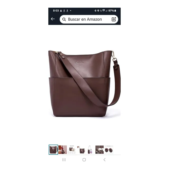 Cartera Marca Bostanten De Cuero Original Amplia Color Café