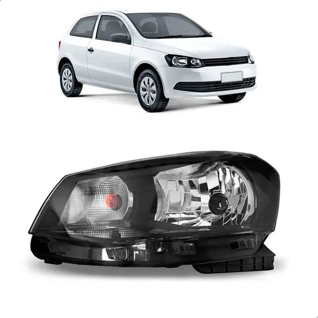 Farol Gol G6 2013 2014 2015 2016 Foco Simples Mascara Negra