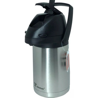 Garrafa Térmica Aço Inox Inquebrável 1,3 Litros C/alavanca Cor Prateado Garrafa Térmica Aço Inox Inquebrável 1,3 Litros C/alavanca Cor Prateado