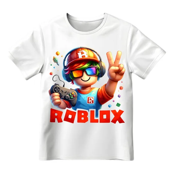 Playera Infantil Roblox Videojuego Gamer Cuello Redondo