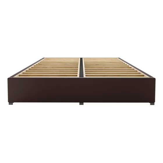 Base Cama Box Madera Tapiz Magna Chocolate King Size Color Marrón