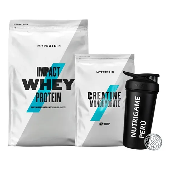 Pack Impact Whey Protein 1kg y Creatina Myprotein 250gr Sabor Natural Chocolate Myprotein Suplementos