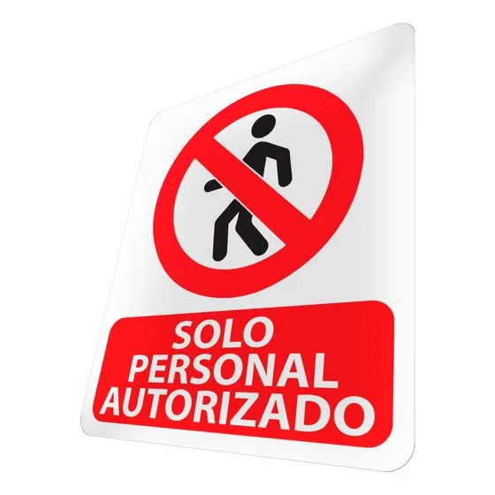 Letrero Solo Personal Autorizado Señalización Fábrica