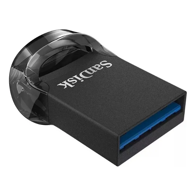 Mini pen drive Sandisk Ultra Fit USB 3.2 de 64 GB, color negro