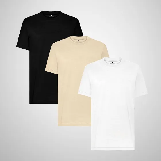 Pack X3 Camisetas Básicas Tito Venettio Algodón Peruano