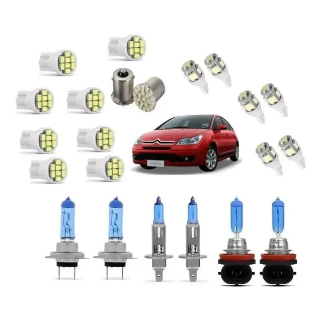Kit Lampadas Super Branca + Leds, C4 Hatch /pallas 2007/2014