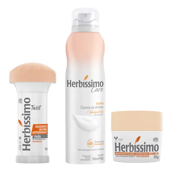 Combo Desodorante Herbíssimo Vainilla - Con 3 Unidades