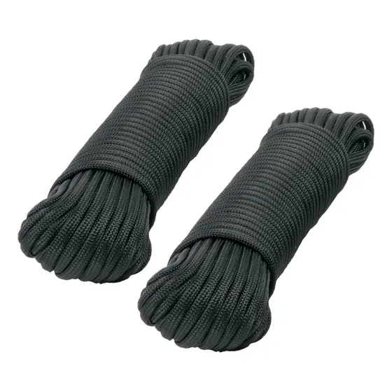 Kit 2 Piolas De Nylon Paracord De 4mm X 30 M, Negro 49704