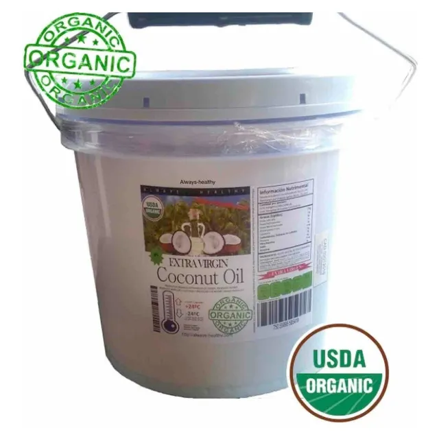 4 Lts Aceite Coco Orgánico Exvirgen Prensado/frío Sin Sabor