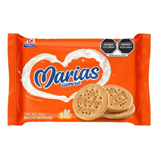 Galletas Marías Gamesa 3 Rollos De 144 G C/u