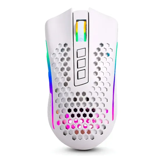 Mouse Gamer Wireless Redragon Storm Pro M808 Blanco Color White