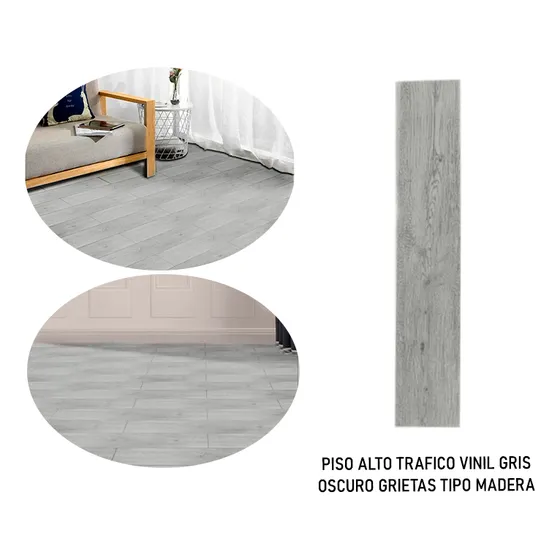 Vinil Autoadhesivo Alto Trafico Gris Oscuro 2.0mm
