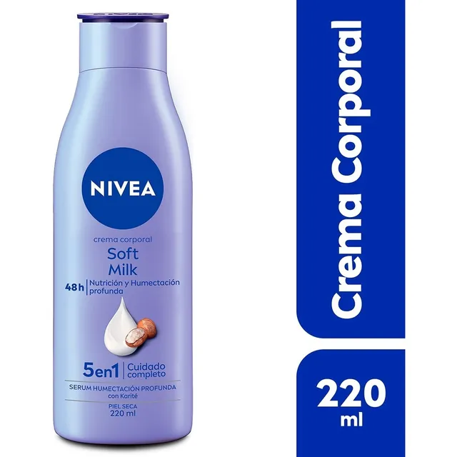 Crema corporal NIVEA Soft Milk piel seca 220ml