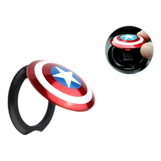 Cubierta Boton De Encendido  Escudo Capitan America Plástico