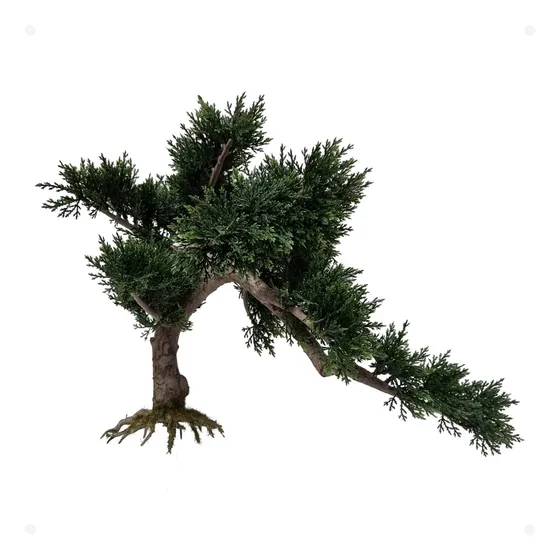 Bonsai Cipreste Cedro Artificial Premium Luxo Grande 40cm Cor Verde