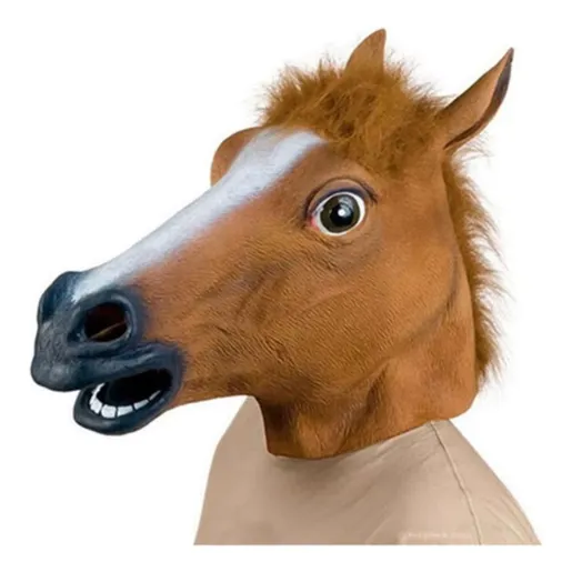 Mascara Cabeza De Caballo Latex Disfraz Cotillon Halloween