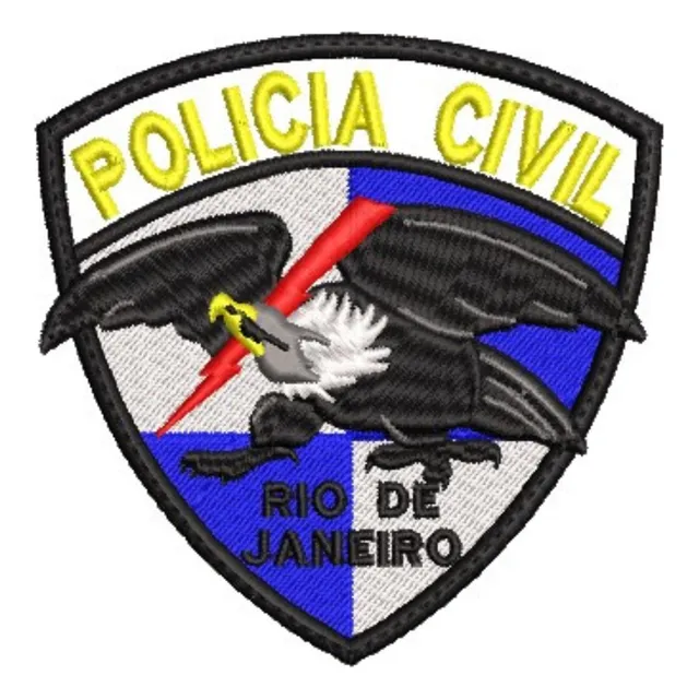 Patch Bordado Com Velcro-policia Civil