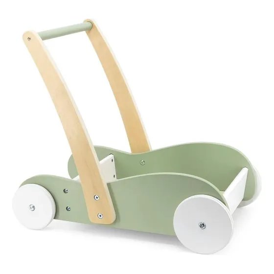 Caminador Carrito  Andador Con Baul De Madera Infantil Bebé
