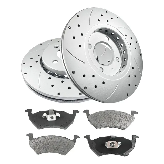 Discos Y Pastillas Freno Racing Volkswage Gol G6 Delantero