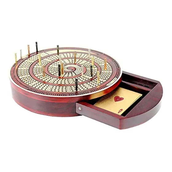 Juegos De Mesa Cribbage Junta Forma Redonda 4 pistas
