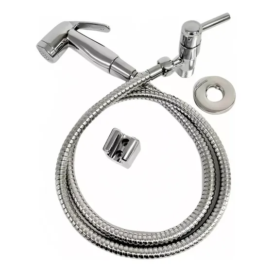 Ducha Higiénica De Mano Manual Completa Flexible Y Soporte