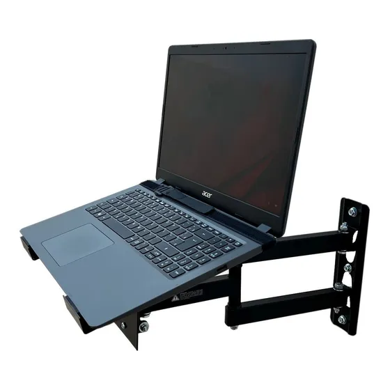 Suporte Notebook De Parede Articulado Bandeja Snb9 Cor Preto
