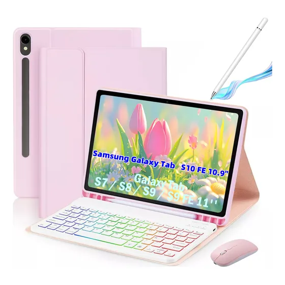 Funda Teclado Mouse P/galaxy Tab S7/s8/s9 11''/s9fe 10.9''