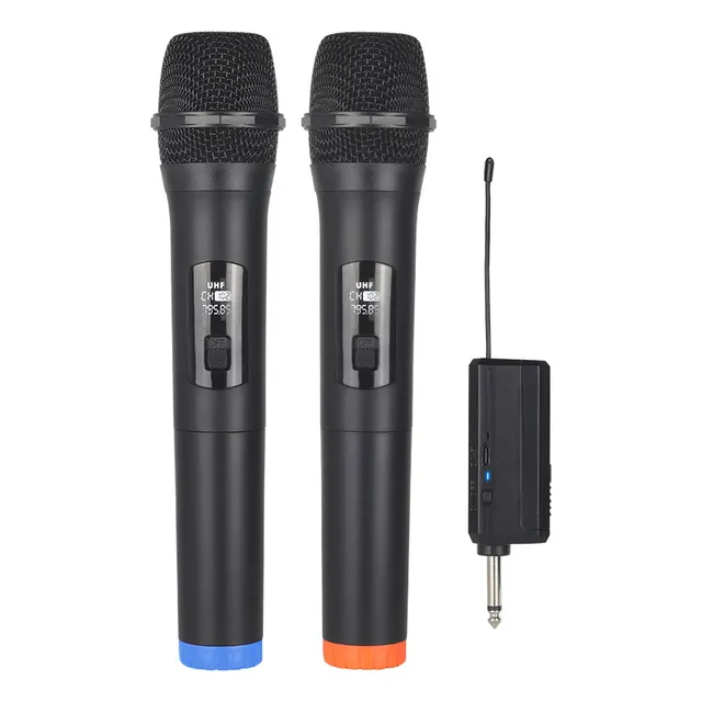 2 Sistema De Micrófono Inalámbrico Con Receptor Vhf