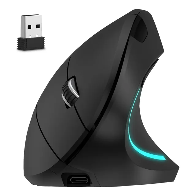 2.4g Ratón Vertical Inalámbrico Ergonómico Esport Recargable