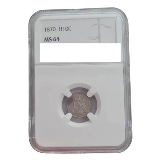 Half Dime Plata Usa 1870 Medio Centavo Conmemorativa