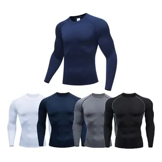 Paquete De 4 Playeras Deportivas De Licra De Secado Rápido