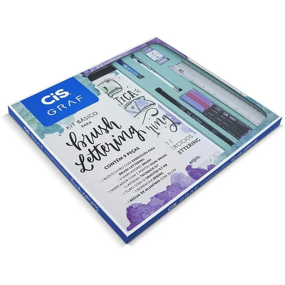 Kit Básico Para Brush Lettering Cis Graf Com 9 Peças