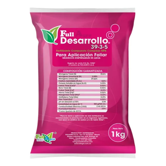 Fertilizantes Full Desarrollo 39-3-5 + Me 1kg