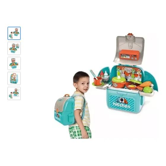 Cocina De Juguete Plegable Tipo Maleta Para Niñas 