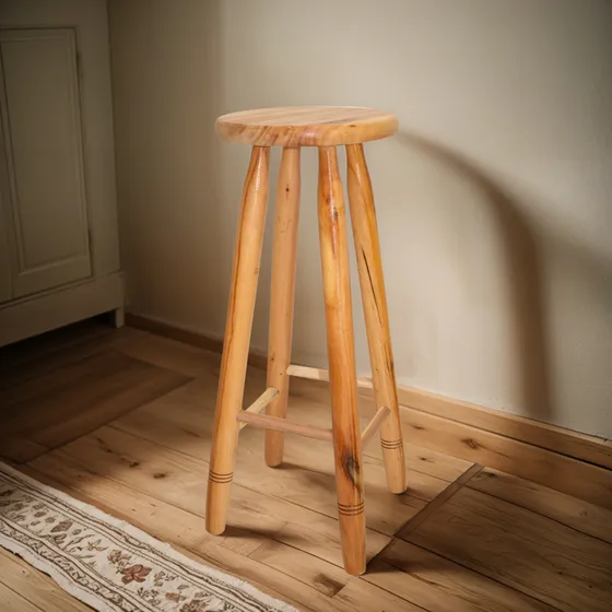 Banqueta Madeira Maciça Cadeira 70cm Balcão Bar Rústica 