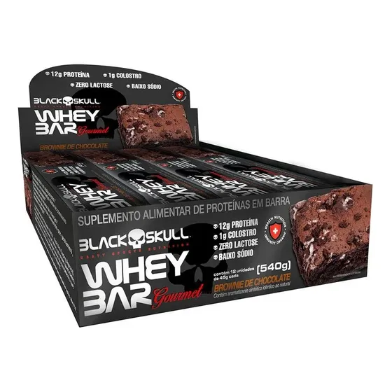 Whey Barra Proteica Caixa C/12 - Black Skull