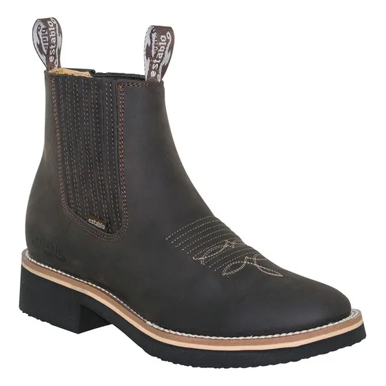 Bota Botin Establo Modelo 980 De Piel Horma Rodeo