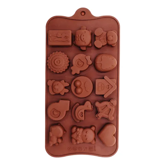 Molde Silicona Bombones Rectangular 15 Cavidades Pack 2
