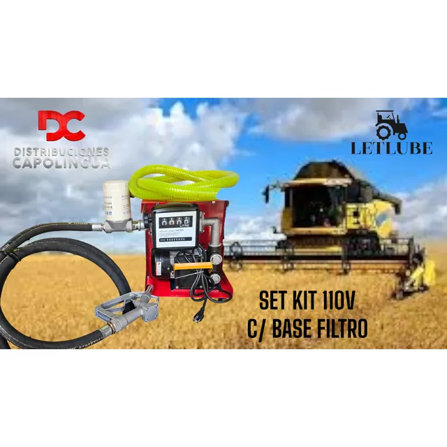 Surtidor De Gasoil 110v Letlube, Medidor De Litros, Manguera