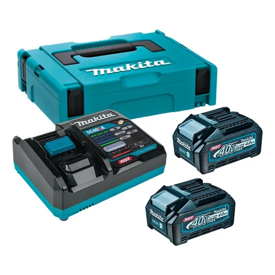 Makita Makpac 2 Baterías 40vmax Xgt 4.0ah + Cargador