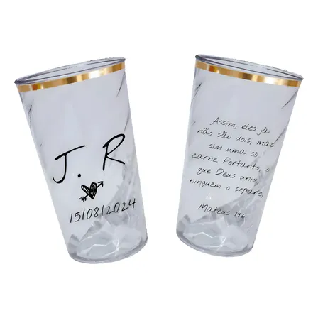 50 Copos Acrílico Personalizado Mega Twister 500 Ml Borda Água