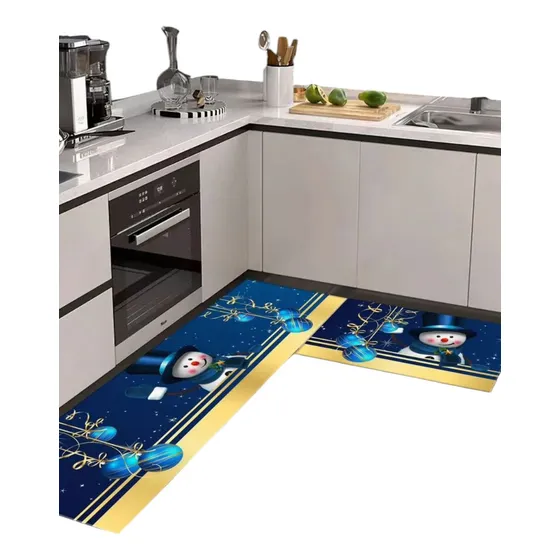 Alfombras O Tapetes Tipo L De Navidad , Navideñas De Cocina