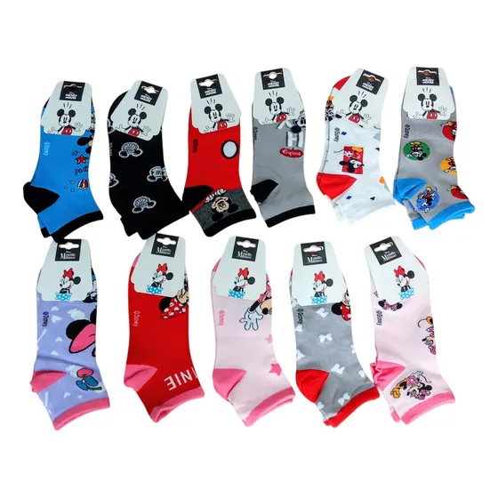 Set 3 Calcetines Niña Diseño Minnie Mouse De Disney Sin Color Estampado 30-36